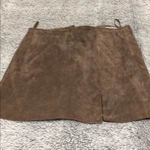 Suede skirt